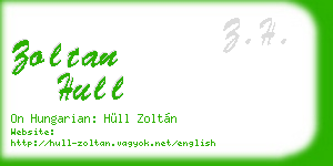 zoltan hull business card
