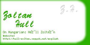 zoltan hull business card